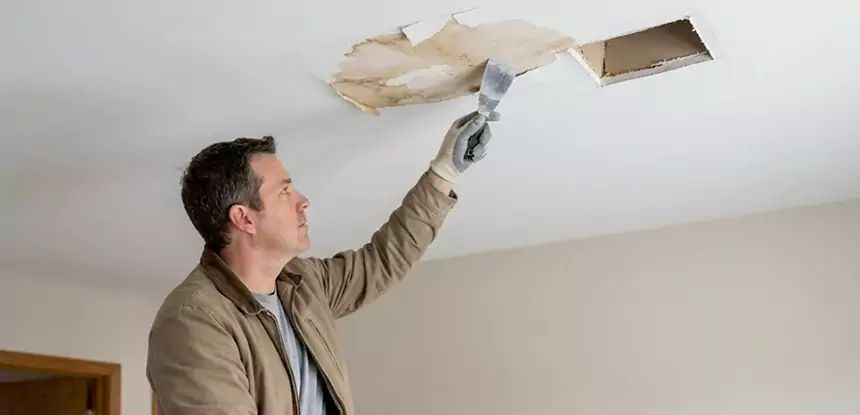 Ceiling Water Stain and Drywall Repair in Avondale Estates